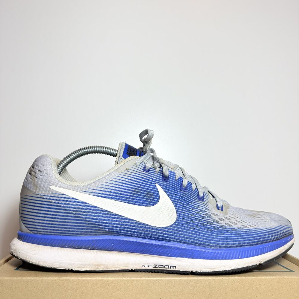 Nike Air Zoom Pegasus 34 Men Size 11.5 Blue White Running Shoes Athletic Sneaker